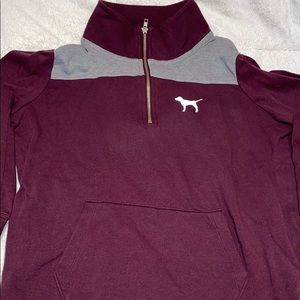 Vs pink quarter zip